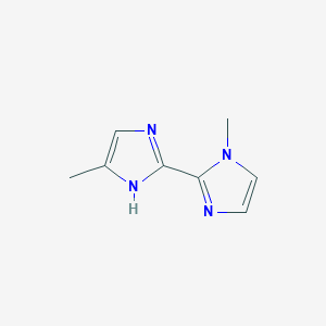 molecular formula C8H10N4 B13688704 1,5'-Dimethyl-1H,1'H-2,2'-biimidazole 