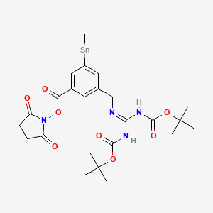 2,5-Dioxo-1-pyrrolidinyl 3-[(2,3-Di-Boc-guanidino)methyl]-5-(trimethylstannyl)benzoate