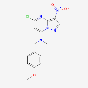 5-Chloro-N-(4-methoxybenzyl)-N-methyl-3-nitropyrazolo[1,5-a]pyrimidin-7-amine