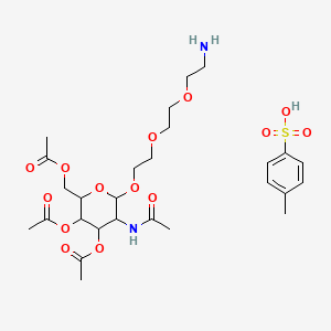 (2R,3R,4R,5R,6R)-5-Acetamido-2-(acetoxymethyl)-6-[2-[2-(2-aminoethoxy)ethoxy]ethoxy]tetrahydro-2H-pyran-3,4-diyl Diacetate p-Toluenesulfonate