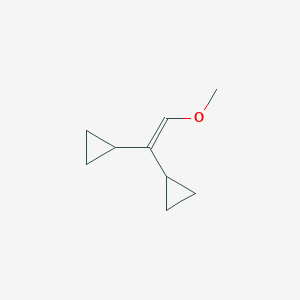 molecular formula C9H14O B13688752 (2-Methoxyethene-1,1-diyl)dicyclopropane 