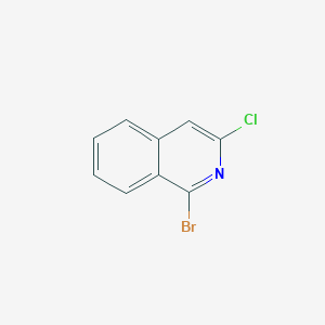 molecular formula C9H5BrClN B13688754 1-Bromo-3-chloroisoquinoline 