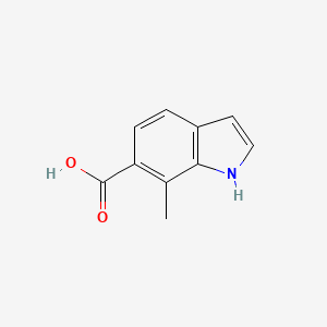 molecular formula C10H9NO2 B13688755 7-methyl-1H-indole-6-carboxylic acid 