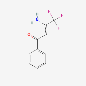 molecular formula C10H8F3NO B13688768 2-Buten-1-one, 3-amino-4,4,4-trifluoro-1-phenyl- CAS No. 70168-22-8