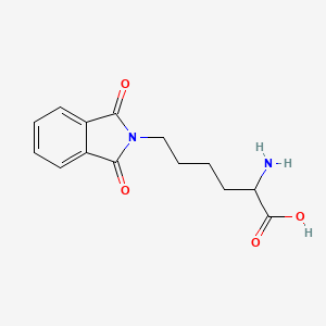 molecular formula C14H16N2O4 B13688785 2-Amino-6-(1,3-dioxo-2-isoindolinyl)hexanoic Acid 