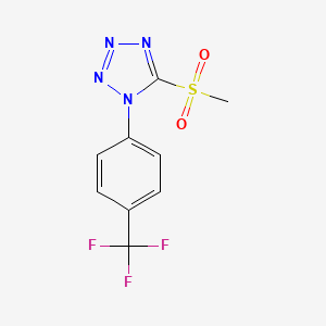 molecular formula C9H7F3N4O2S B13688792 5-(Methylsulfonyl)-1-[4-(trifluoromethyl)phenyl]-1H-tetrazole 