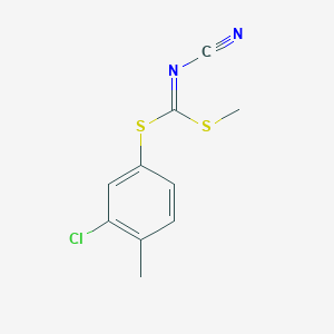 B136888 [(3-Chloro-4-methylphenyl)sulfanyl-methylsulfanylmethylidene]cyanamide CAS No. 152382-24-6