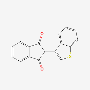 molecular formula C17H10O2S B13688800 2-(Benzo[b]thiophen-3-yl)-1H-indene-1,3(2H)-dione 