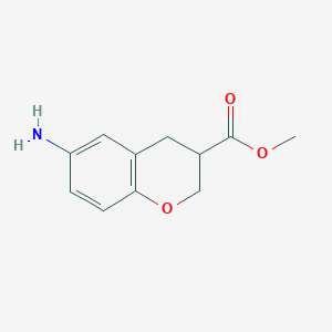 molecular formula C11H13NO3 B13688823 Methyl 6-Aminochroman-3-carboxylate 