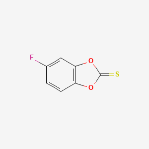 molecular formula C7H3FO2S B13688835 5-Fluorobenzo[d][1,3]dioxole-2-thione 