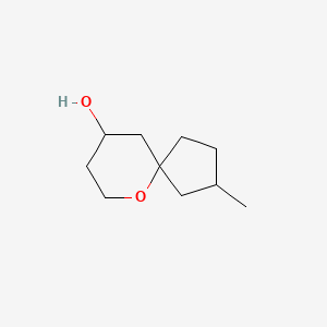 molecular formula C10H18O2 B13688838 2-Methyl-6-oxaspiro[4.5]decan-9-ol 