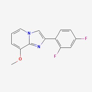 molecular formula C14H10F2N2O B13688845 2-(2,4-Difluorophenyl)-8-methoxyimidazo[1,2-a]pyridine 