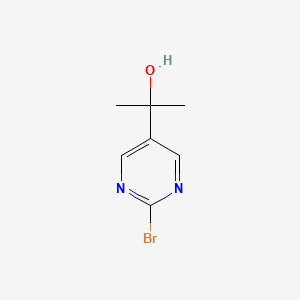 molecular formula C7H9BrN2O B13688855 2-(2-Bromo-5-pyrimidinyl)-2-propanol 