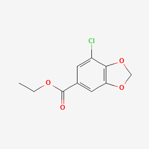 molecular formula C10H9ClO4 B13688862 Ethyl 7-Chlorobenzo[d][1,3]dioxole-5-carboxylate 