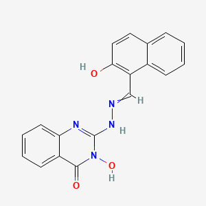 (E)-3-Hydroxy-2-[2-[(2-hydroxy-1-naphthyl)methylene]hydrazino]quinazolin-4(3H)-one