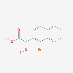 molecular formula C12H9BrO3 B13688891 2-(1-Bromo-2-naphthyl)-2-hydroxyacetic Acid 