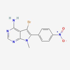 5-Bromo-7-methyl-6-(4-nitrophenyl)-7H-pyrrolo[2,3-d]pyrimidin-4-amine