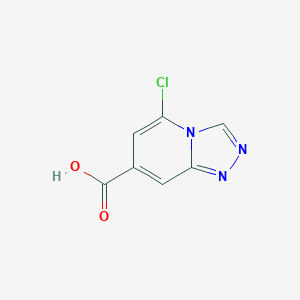 molecular formula C7H4ClN3O2 B13688959 5-Chloro-[1,2,4]triazolo[4,3-a]pyridine-7-carboxylic acid 