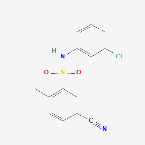 N-(3-chlorophenyl)-5-cyano-2-methylbenzenesulfonamide