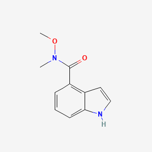 molecular formula C11H12N2O2 B1368900 N-methoxy-N-methyl-1H-indole-4-carboxamide 