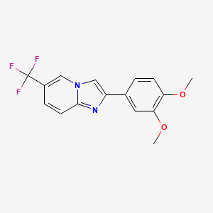 2-(3,4-Dimethoxyphenyl)-6-(trifluoromethyl)imidazo[1,2-a]pyridine