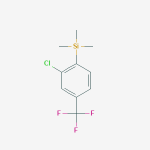 molecular formula C10H12ClF3Si B13689018 [2-Chloro-4-(trifluoromethyl)phenyl]trimethylsilane 