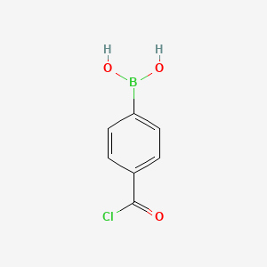 molecular formula C7H6BClO3 B1368902 4-氯羰基苯硼酸 CAS No. 332154-57-1