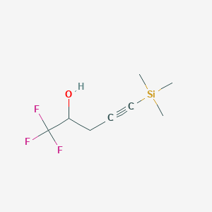 molecular formula C8H13F3OSi B1368904 1,1,1-Trifluoro-5-(trimethylsilyl)pent-4-yn-2-ol 