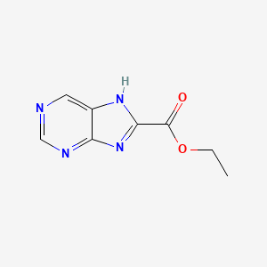 molecular formula C8H8N4O2 B13689045 ethyl 7H-purine-8-carboxylate 