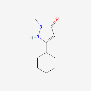 molecular formula C10H16N2O B13689050 3-Cyclohexyl-1-methyl-1H-pyrazol-5-ol 