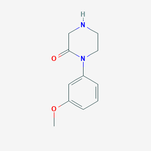 molecular formula C11H14N2O2 B1368907 1-(3-Methoxyphenyl)piperazin-2-one CAS No. 215649-80-2