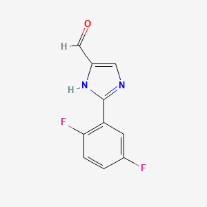 molecular formula C10H6F2N2O B13689100 2-(2,5-Difluorophenyl)-1H-imidazole-5-carbaldehyde 