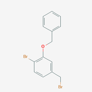 molecular formula C14H12Br2O B13689118 2-(Benzyloxy)-1-bromo-4-(bromomethyl)benzene 