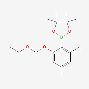 molecular formula C17H27BO4 B13689159 2-(Ethoxymethoxy)-4,6-dimethylphenylboronic Acid Pinacol Ester 