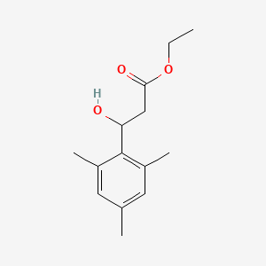 molecular formula C14H20O3 B13689164 Ethyl 3-hydroxy-3-mesitylpropanoate 