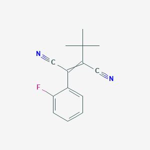 molecular formula C14H13FN2 B13689188 2-Tert-butyl-3-(2-fluorophenyl)but-2-enedinitrile 