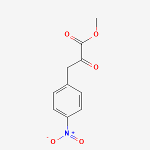 molecular formula C10H9NO5 B13689205 Methyl 3-(4-nitrophenyl)-2-oxopropanoate 