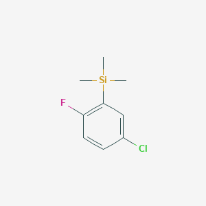 molecular formula C9H12ClFSi B13689213 (5-Chloro-2-fluorophenyl)trimethylsilane 