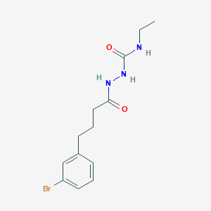 molecular formula C13H18BrN3O2 B13689237 2-[4-(3-Bromophenyl)butanoyl]-N-ethylhydrazinecarboxamide 