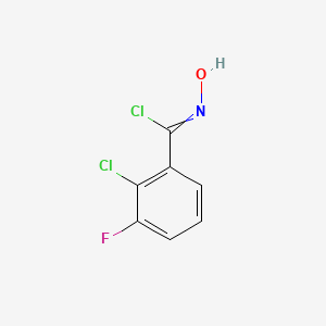 molecular formula C7H4Cl2FNO B13689246 2-Chloro-3-fluoro-N-hydroxybenZimidoyl chloride 