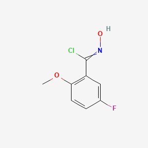 5-Fluoro-N-hydroxy-2-methoxybenzimidoyl Chloride