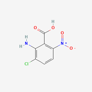 molecular formula C7H5ClN2O4 B13689291 2-Amino-3-chloro-6-nitrobenzoic Acid 