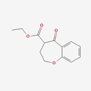 molecular formula C13H14O4 B1368930 Ethyl 1,2,3,4-tetrahydro-5-oxo-benz[b]oxepine-4-carboxylate CAS No. 251554-29-7