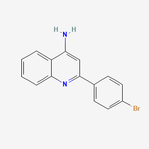 molecular formula C15H11BrN2 B1368931 2-(4-Bromophenyl)-quinolin-4-ylamine 