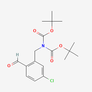 4-Chloro-2-[(di-Boc-amino)methyl]benzaldehyde