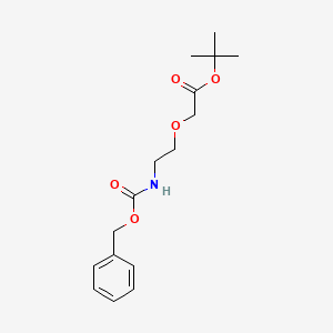 molecular formula C16H23NO5 B13689323 tert-Butyl 2-[2-(Cbz-amino)ethoxy]acetate 