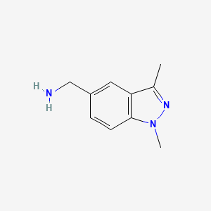 molecular formula C10H13N3 B13689351 (1,3-Dimethyl-5-indazolyl)methanamine 