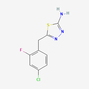 2-Amino-5-(4-chloro-2-fluorobenzyl)-1,3,4-thiadiazole