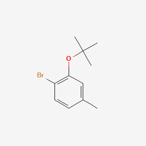 molecular formula C11H15BrO B13689365 4-Bromo-3-(tert-butoxy)toluene 