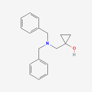 molecular formula C18H21NO B1368937 1-[(Dibenzylamino)methyl]cyclopropan-1-ol CAS No. 428855-17-8